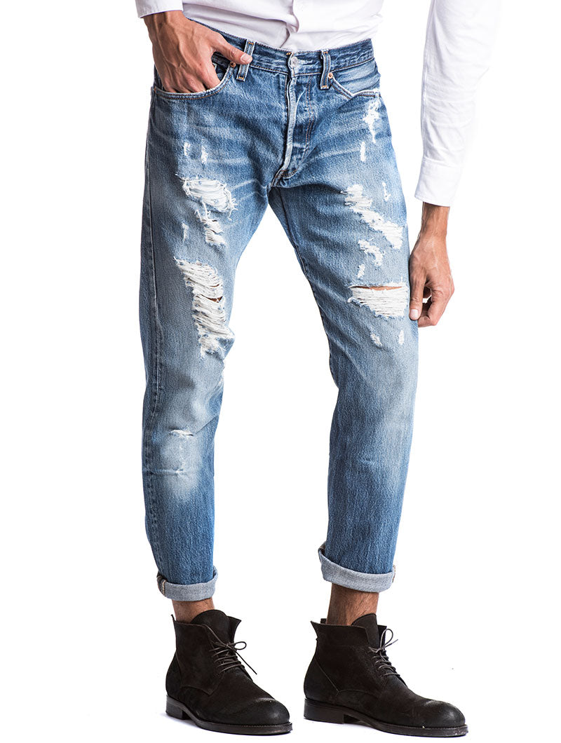 black levis ripped jeans mens