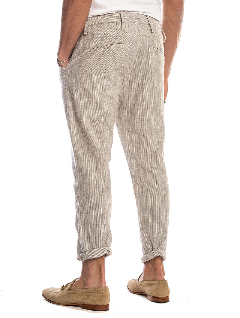 mens striped linen trousers