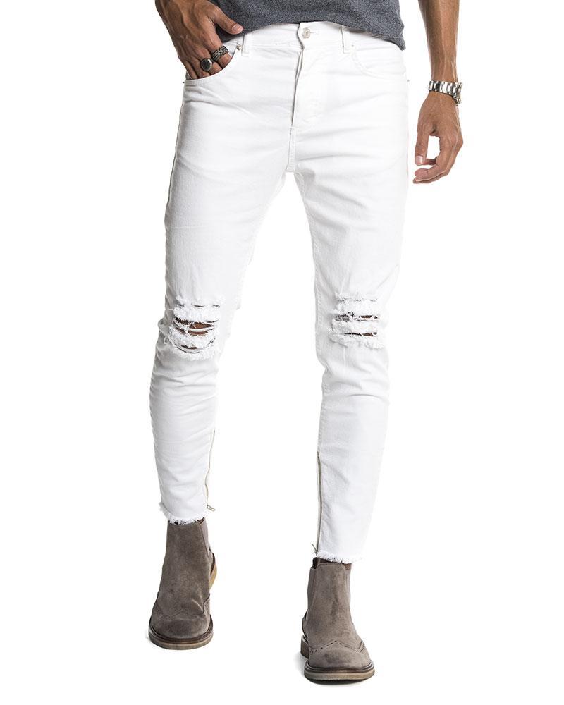  Men s  White  Ripped  Jeans  Nohow Style