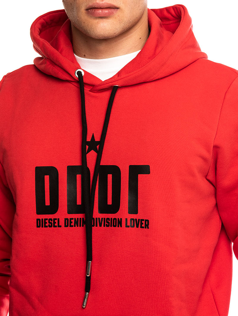 diesel red hoodie