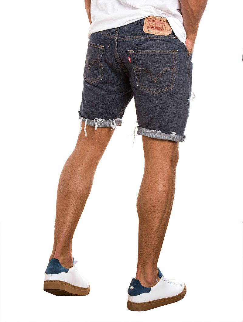 levis distressed shorts mens