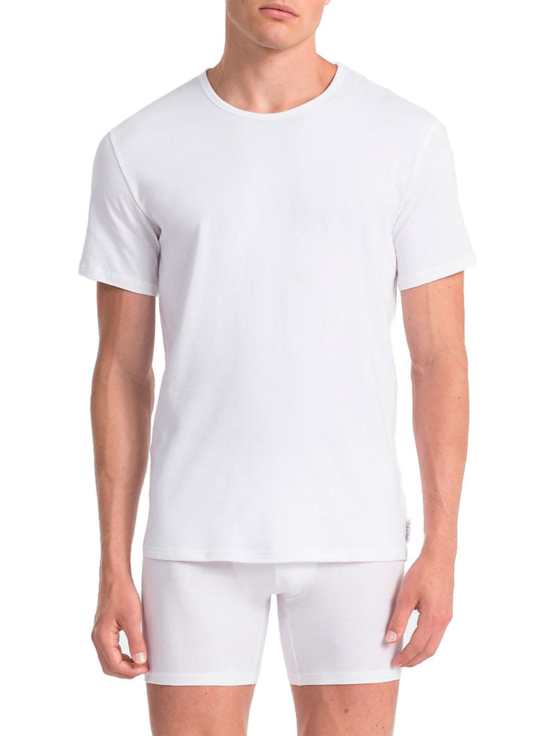 calvin klein white crew neck t shirt