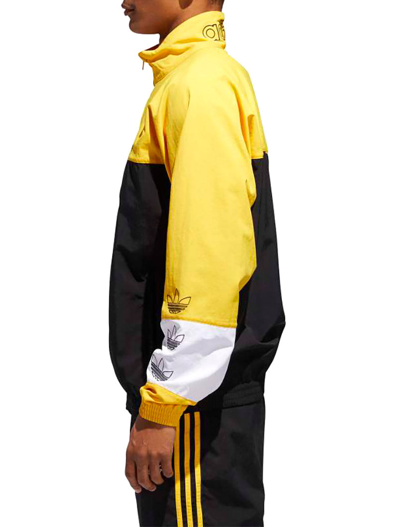 blocked warm up track jacket