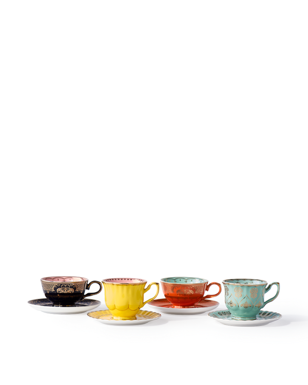 POLSPOTTEN Set of 4 Grandma Espresso Set (90ml) - Orange