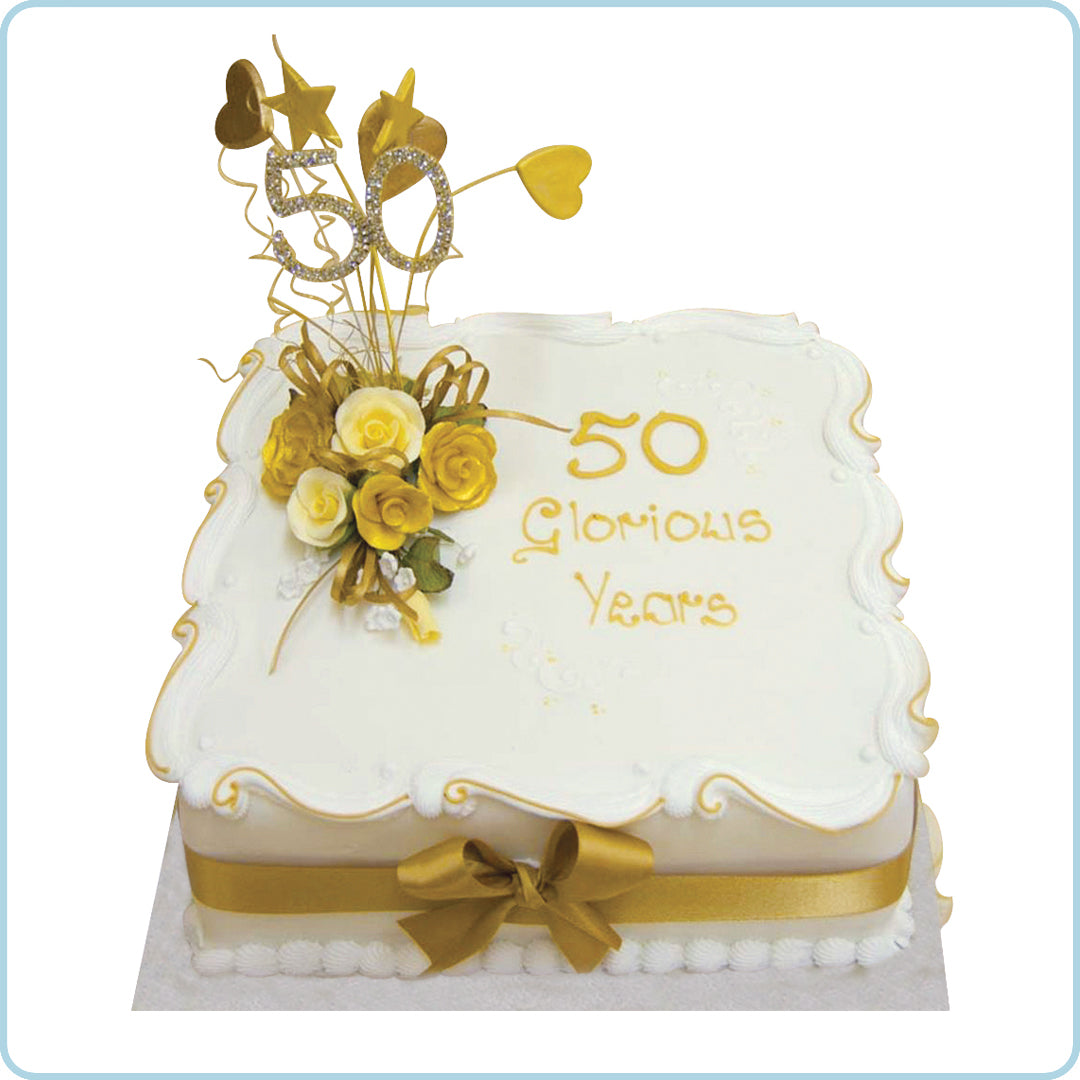 50th Anniversary Cakes Buy Online Quick Delivery - Dough and Cream