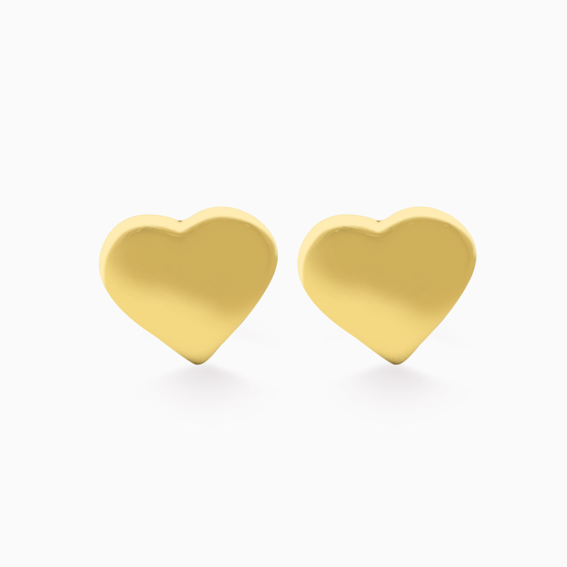 Aretes en oro amarillo de 18K corazón - ADELÍ