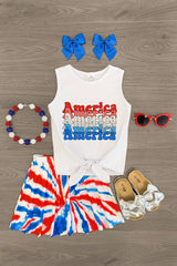 America Tie Dye Short Set