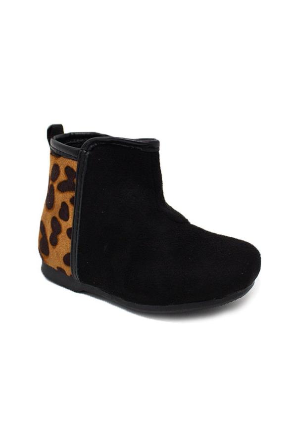 black cheetah suede boots
