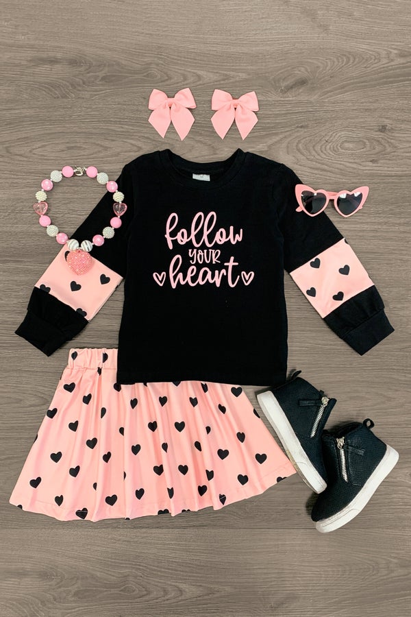  Pink and Black "Follow Your Heart" shirt