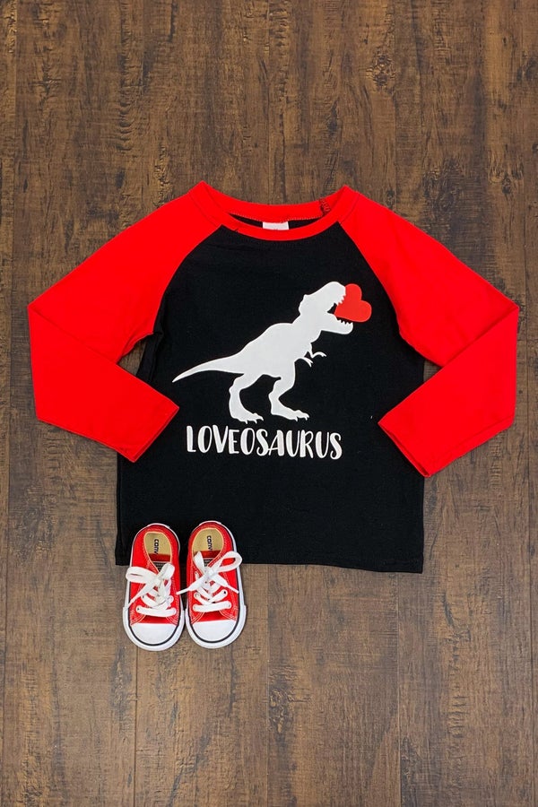 Red and Black "Loveosaurus" Shirt