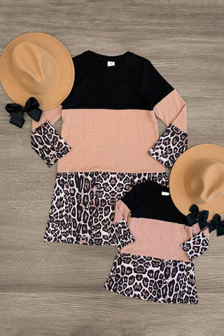 Mommy & Me Leopard Sweater Dress