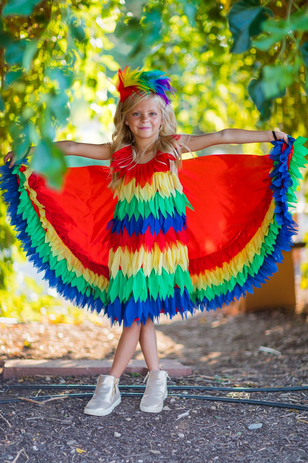 Rainbow Parrot Costume - 3 Piece Set | Sparkle In Pink