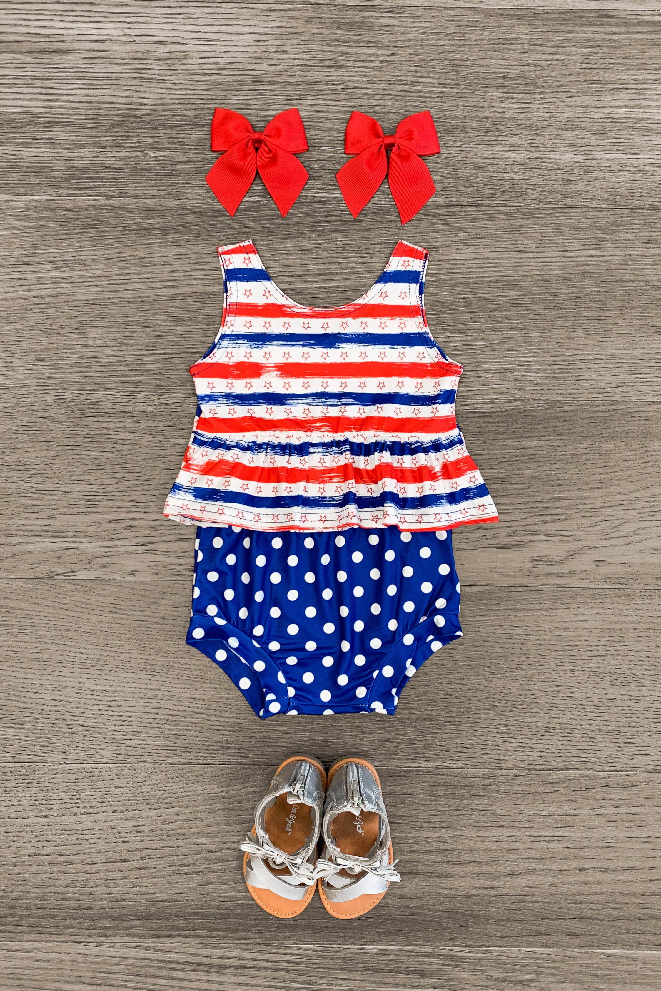 Stars Stripes & Polka Dots Bloomer Set | Sparkle In Pink