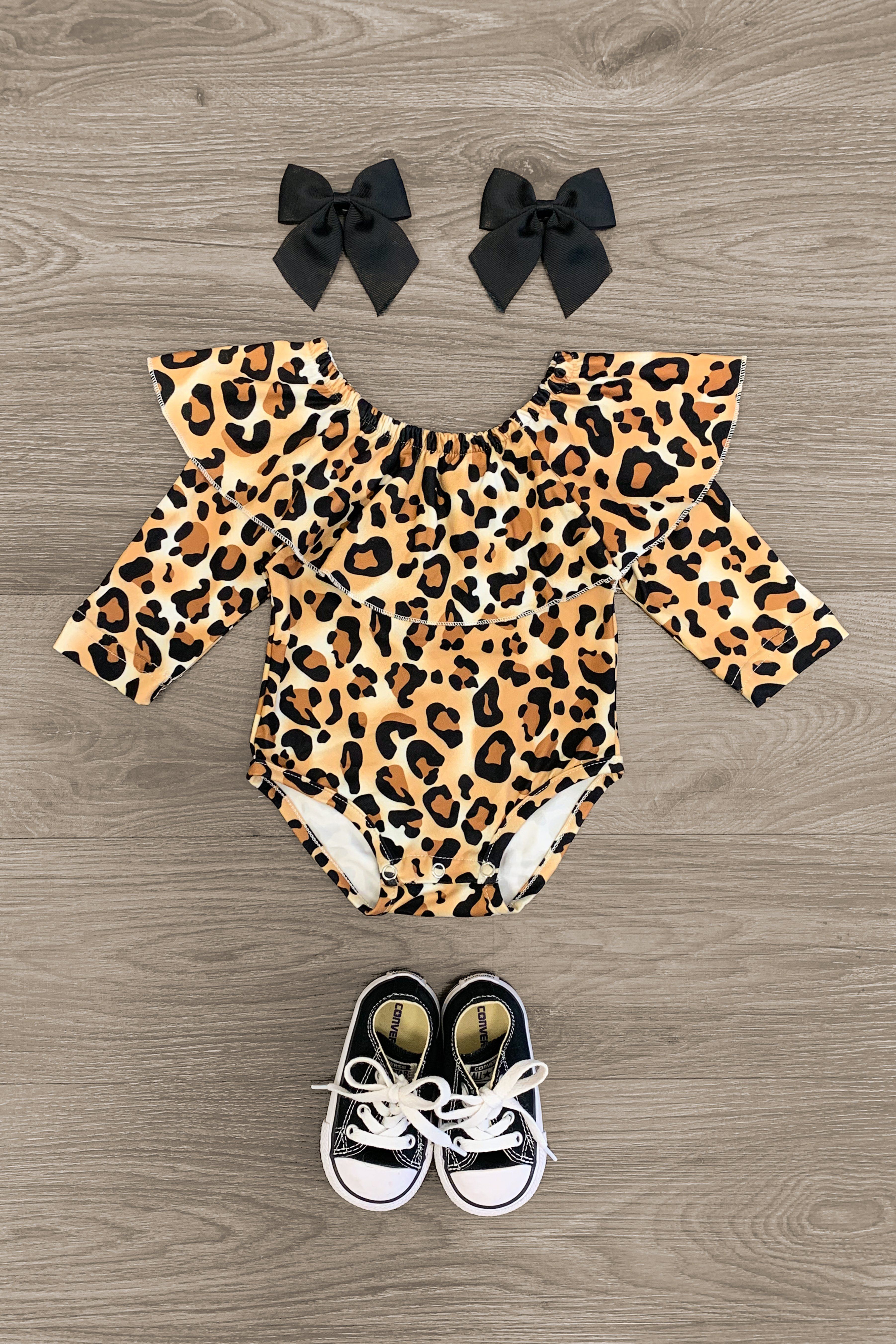 cheetah onesie baby