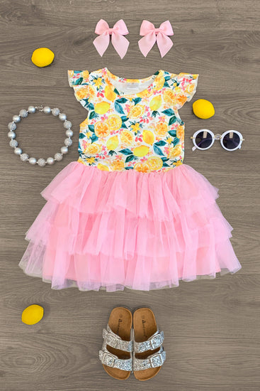 Lemon Tutu Dress | Sparkle In Pink