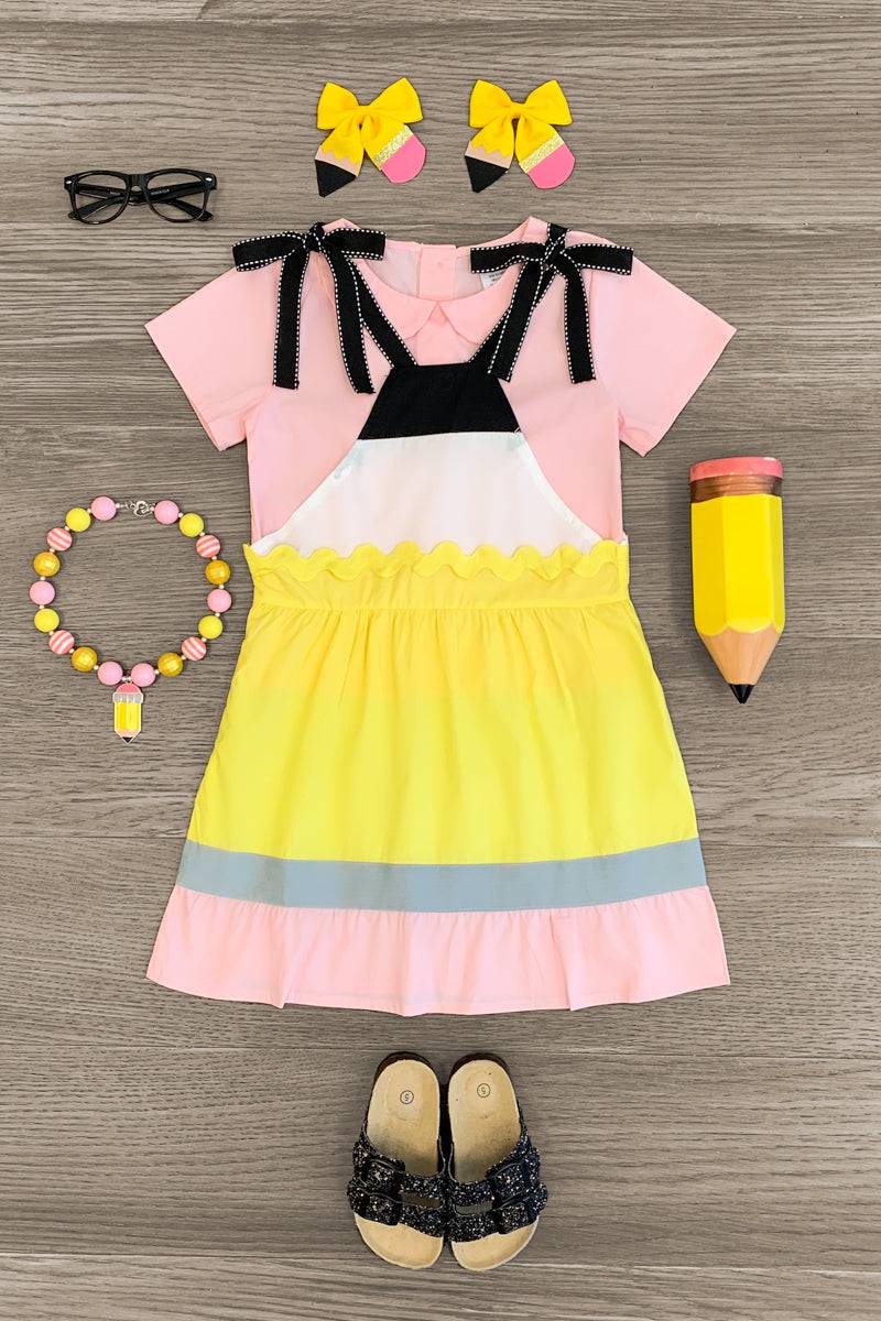 Pencil Jumper Dress Set - Sparkle in Pink