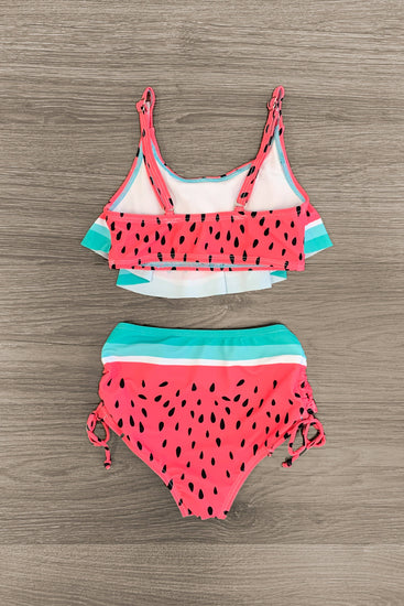 Pink & Green Watermelon Swimsuit Set | Sparkle In Pink