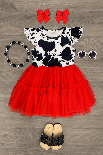 cow print tutu skirt