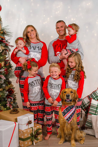 Personalized Matching Family Christmas Pajamas with Names