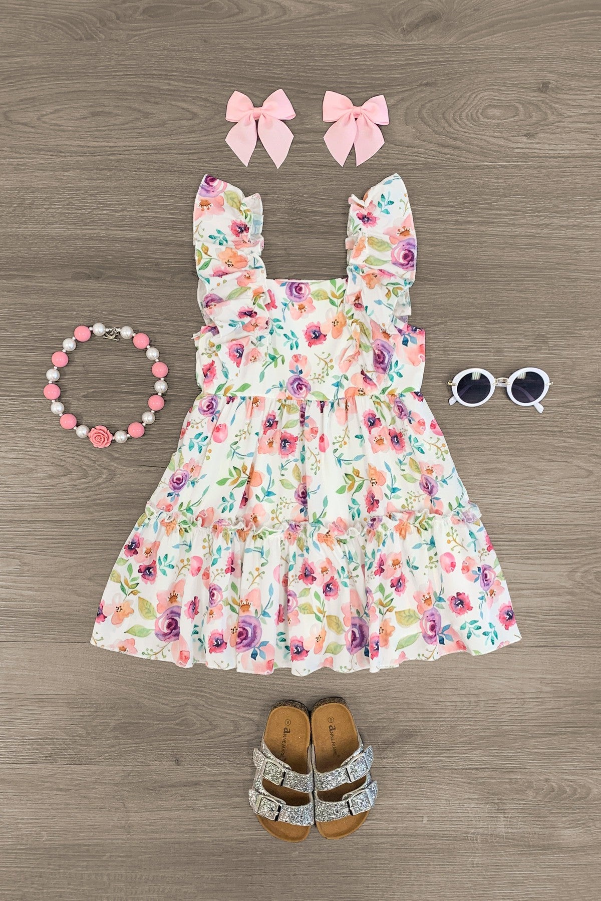 Mom & Me - Pastel Tie Dye Ruffle Dress