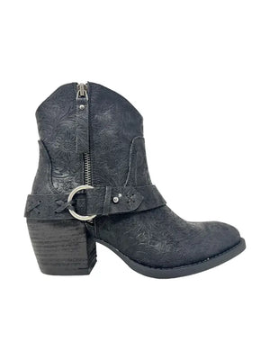 Black Merlot Western Booties - Three Birdies Boutique