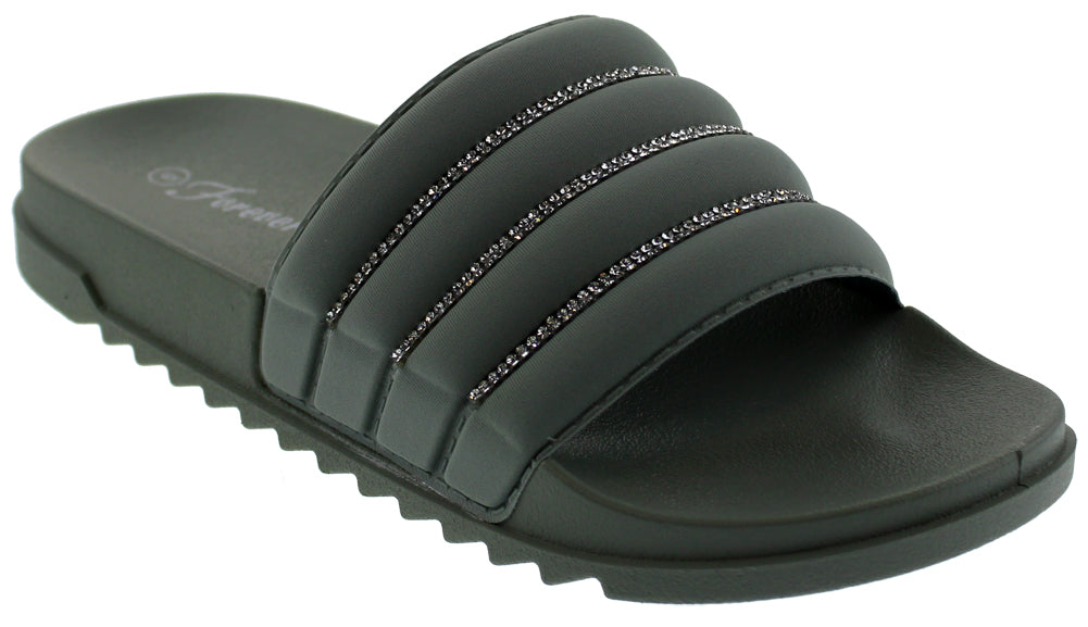 womens bling slides