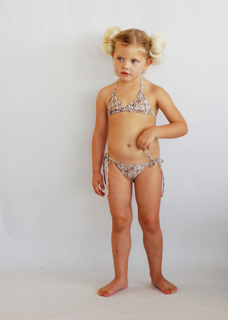 girls leopard swimsuit