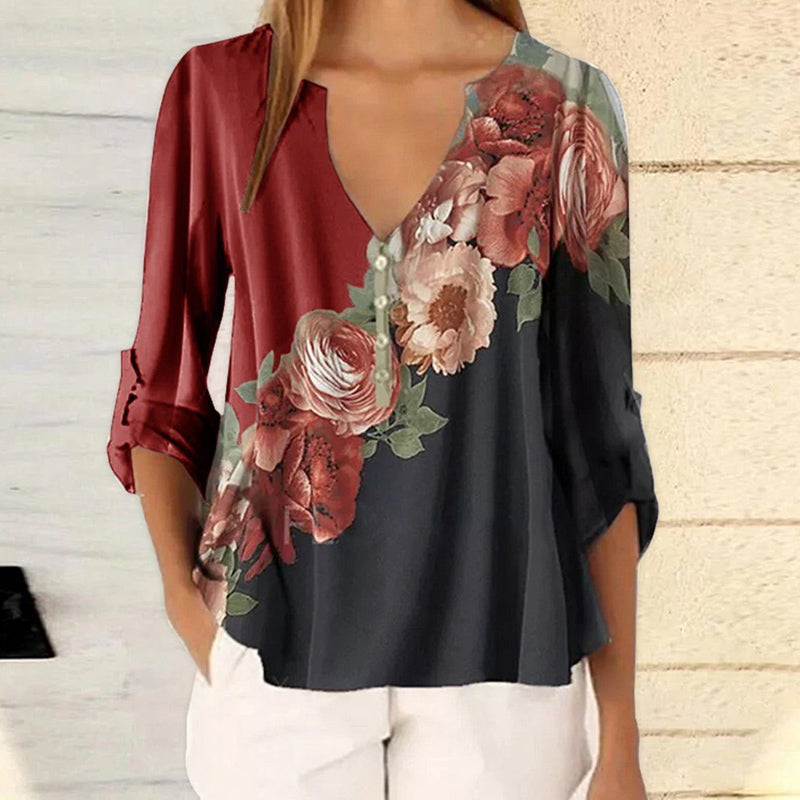 Floral Print Half Sleeve Shirt – belle-shoe.com