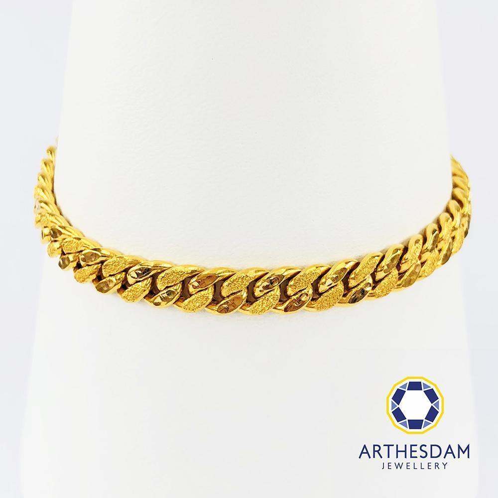 Arthesdam Jewellery 916 Gold Cowboy Chain Bracelet