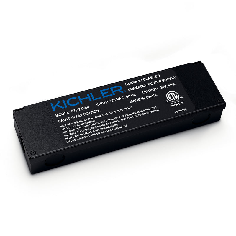 Kichler 6TD24V40BKT LED Power Supply, Textured Black Finish - LightingWellCo