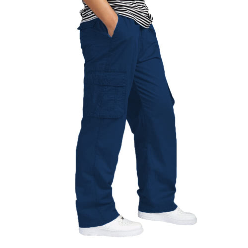 Cargo Pants With Side Pockets Blue