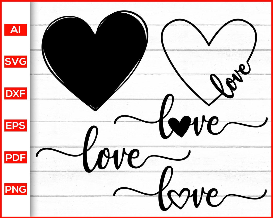 Love Svg Bundle Love Png Wedding Svg Valentine S Day Svg Love Hear Editable Svg File