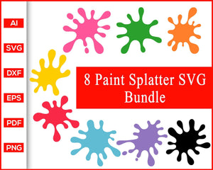 Download Paint Splatter Svg Silhouette Vector Clipart Editable Svg File