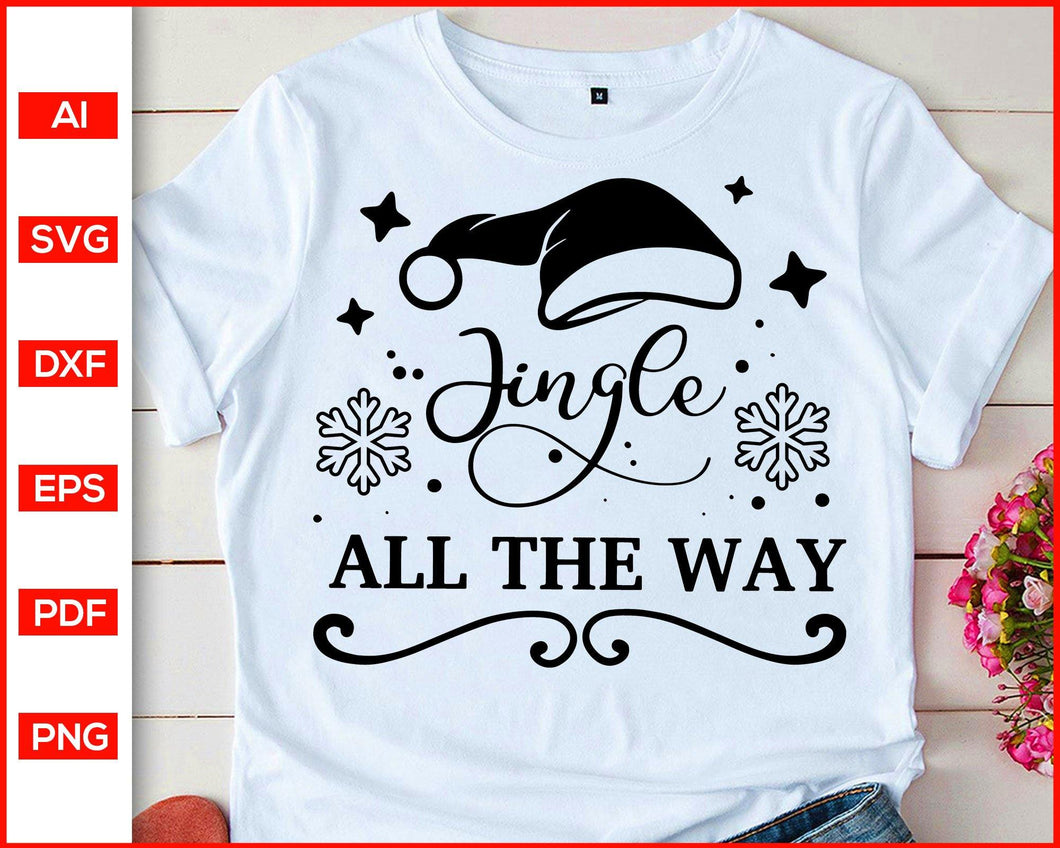 Download Jingle All The Way Svg Winter Quotes Svg Editable Svg File