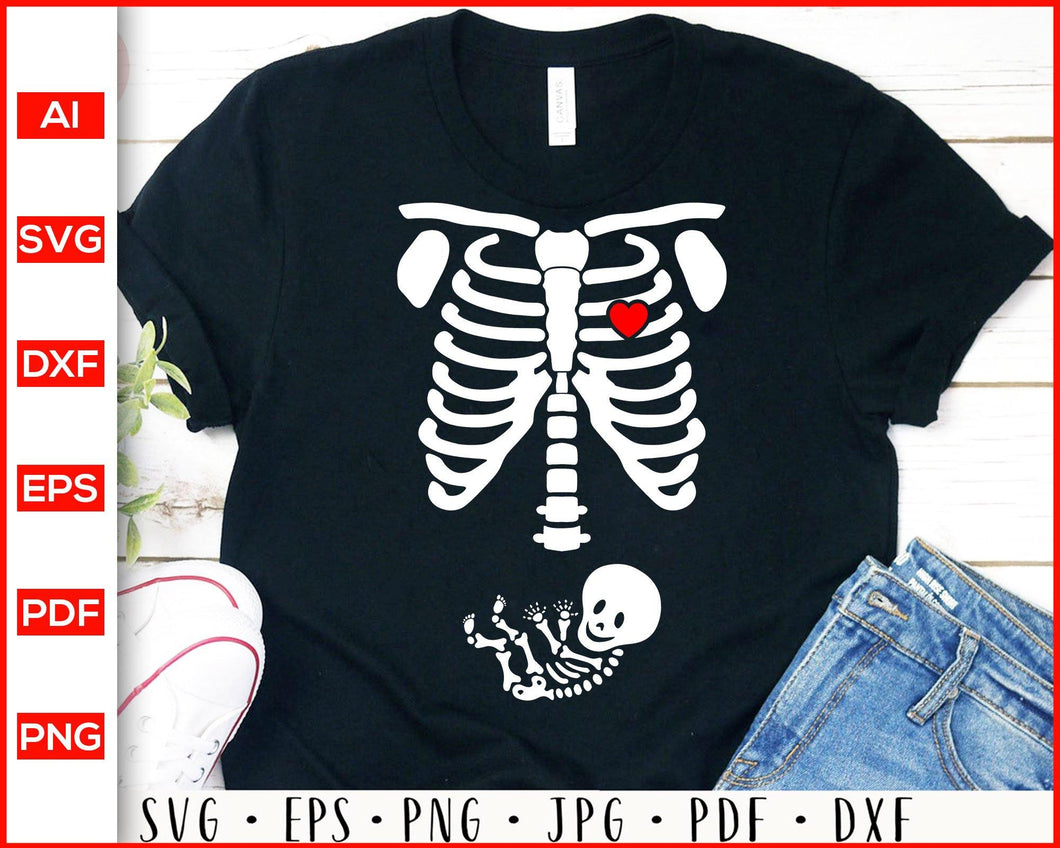 Download Baby Skeletons Svg Pregnancy Svg Halloween Svg Pregnant Svg Funny Editable Svg File