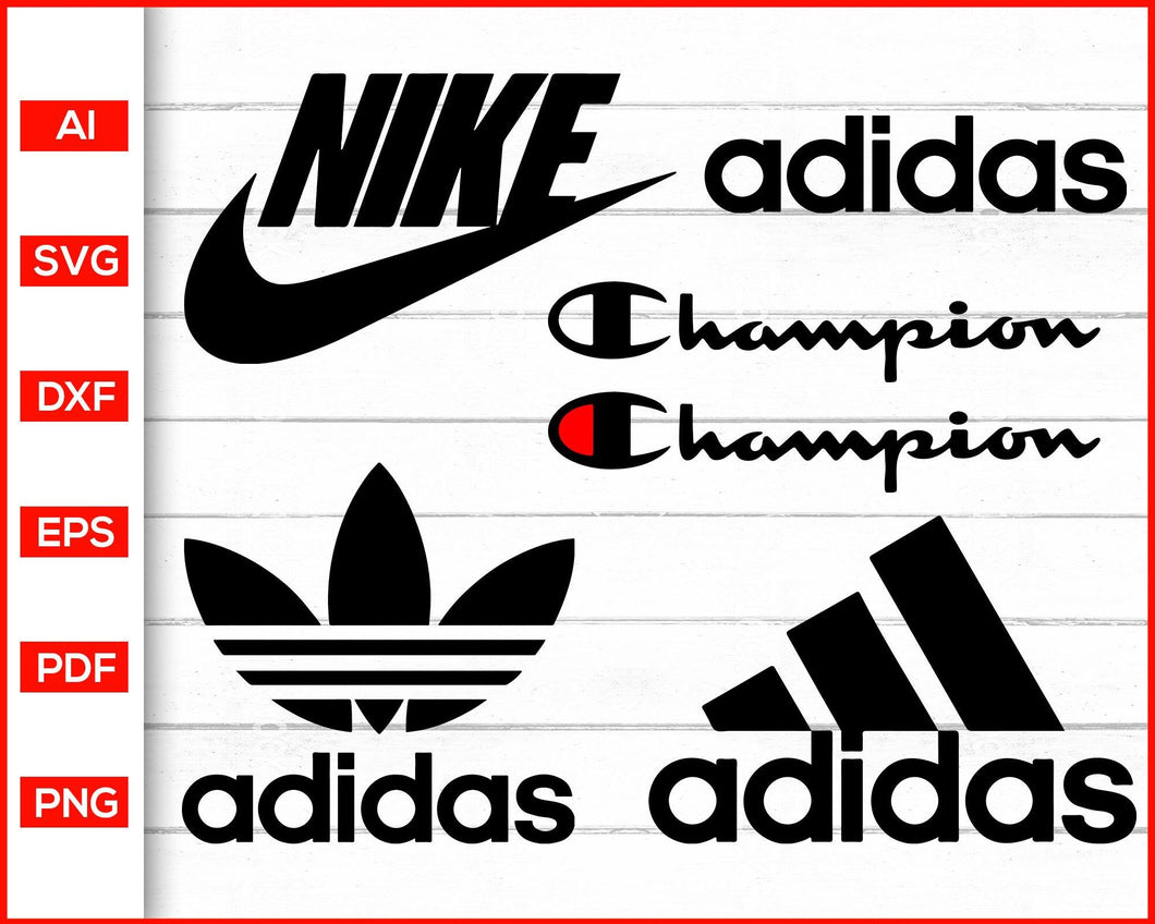 Download Nike Adidas Champion Logo Svg Cricut Vector Editable Svg File