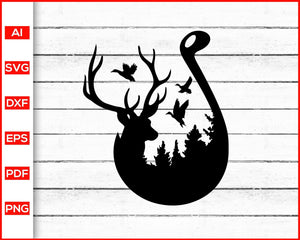 Download Deer And Hook Svg Deer Svg Duck Svg Hunting Svg Hunting And Fishin Editable Svg File