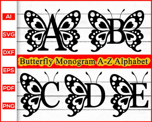 Free Free 236 Monogram Frame Butterfly Monogram Svg SVG PNG EPS DXF File