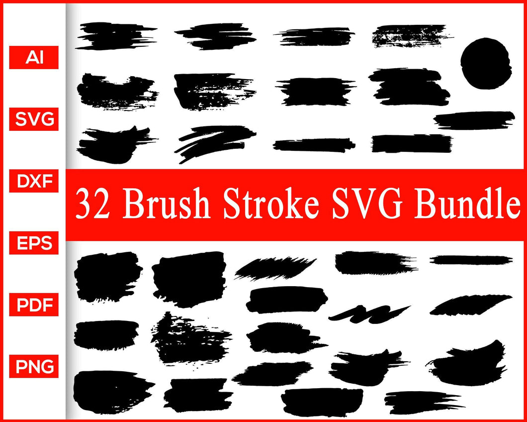 Download Brush Stroke Svg Paint Brushes Svg Silhouette Vector Clipart Editable Svg File