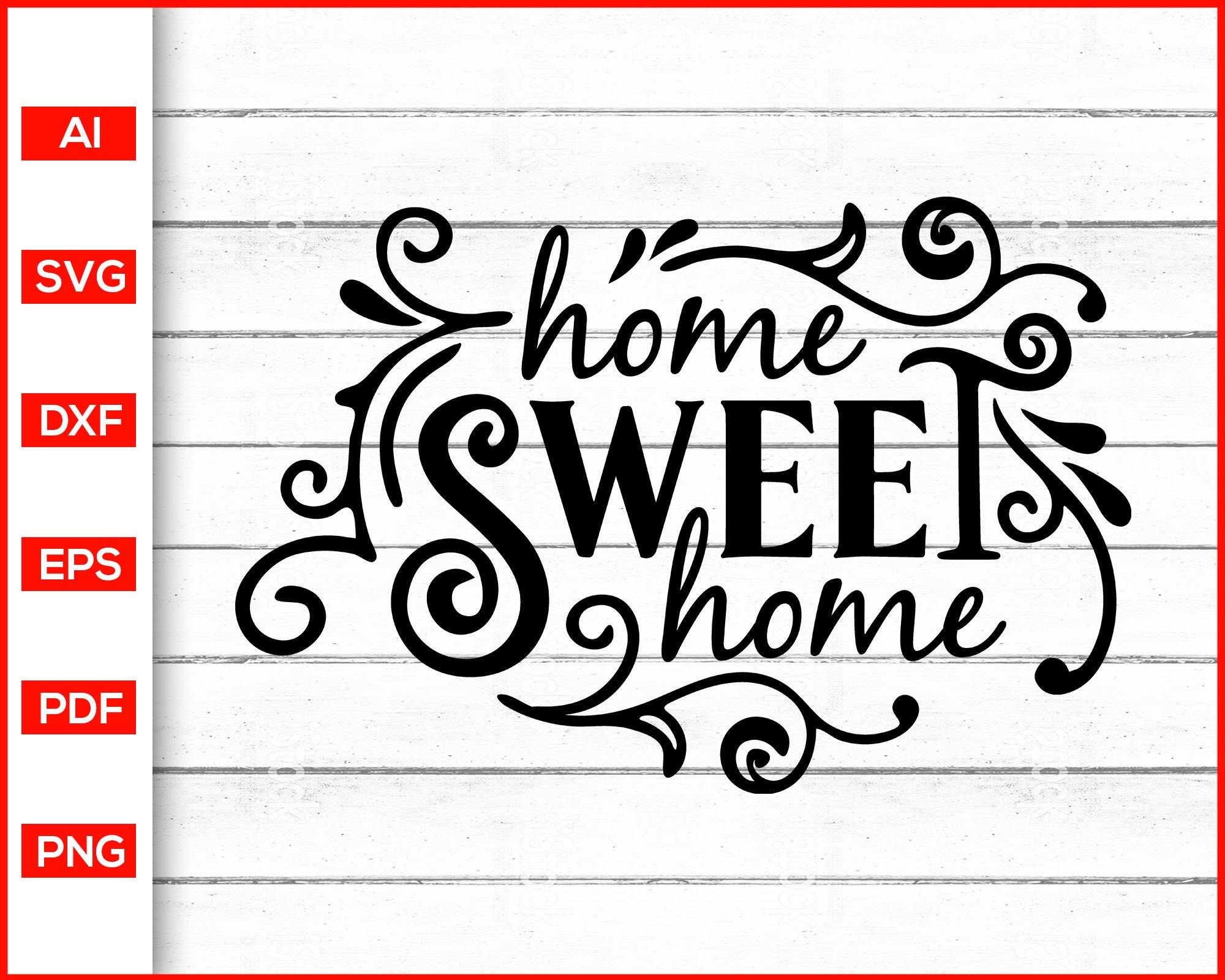 Free Free 144 Silhouette Home Sweet Home Svg SVG PNG EPS DXF File