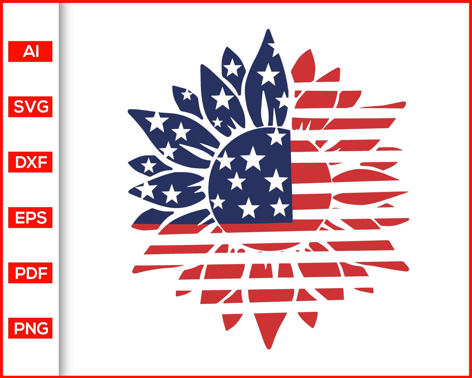 Free Free American Flag Sunflower Svg 866 SVG PNG EPS DXF File