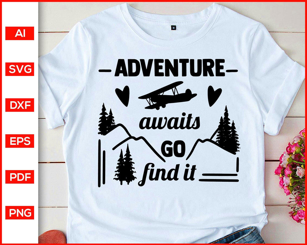 Download Adventure Awaits Go Find It Svg Camping Quotes Svg Editable Svg File