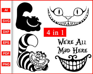 Download Cheshire Cat Face Disney Svg Cheshire Cat Svg Alice In Wonderland Sv Editable Svg File