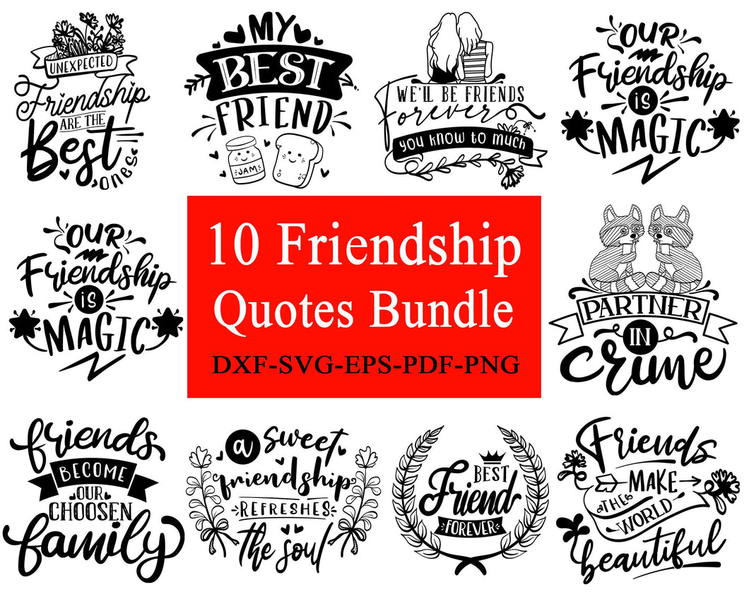 Download Friendship Quotes Bundle Friendship Day Funny Quotes Bundle Inspira Editable Svg File