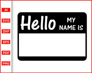 Download Hello My Name Is Svg Newborn Baby Name Tag Svg Editable Svg File