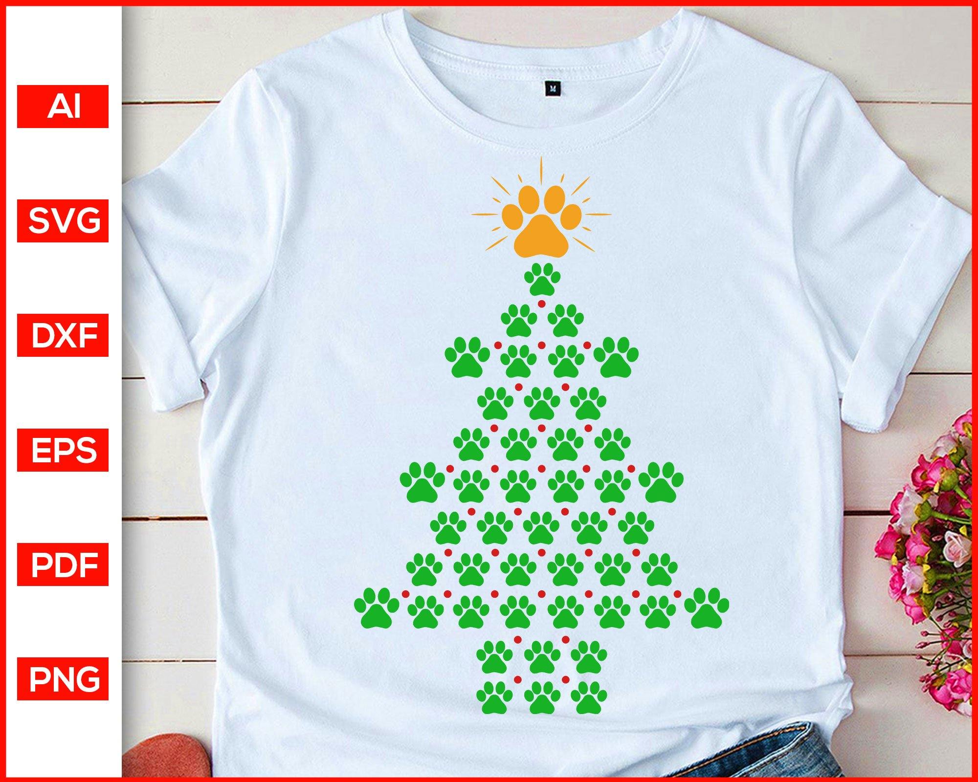 Free Free Paw Print Christmas Tree Svg 613 SVG PNG EPS DXF File