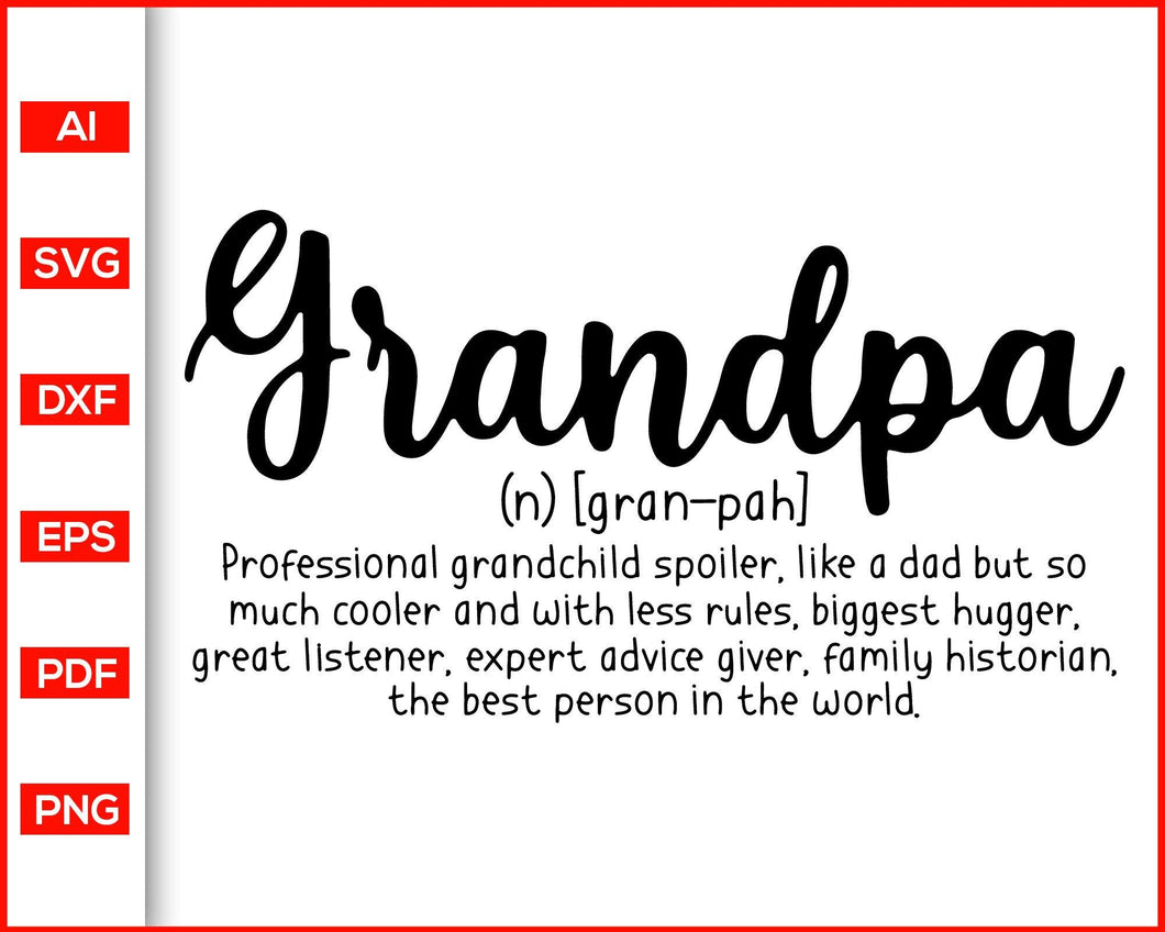 Download Grandpa Definition Svg Files For Cricut Eps Png Dxf Silhouette Cameo Editable Svg File