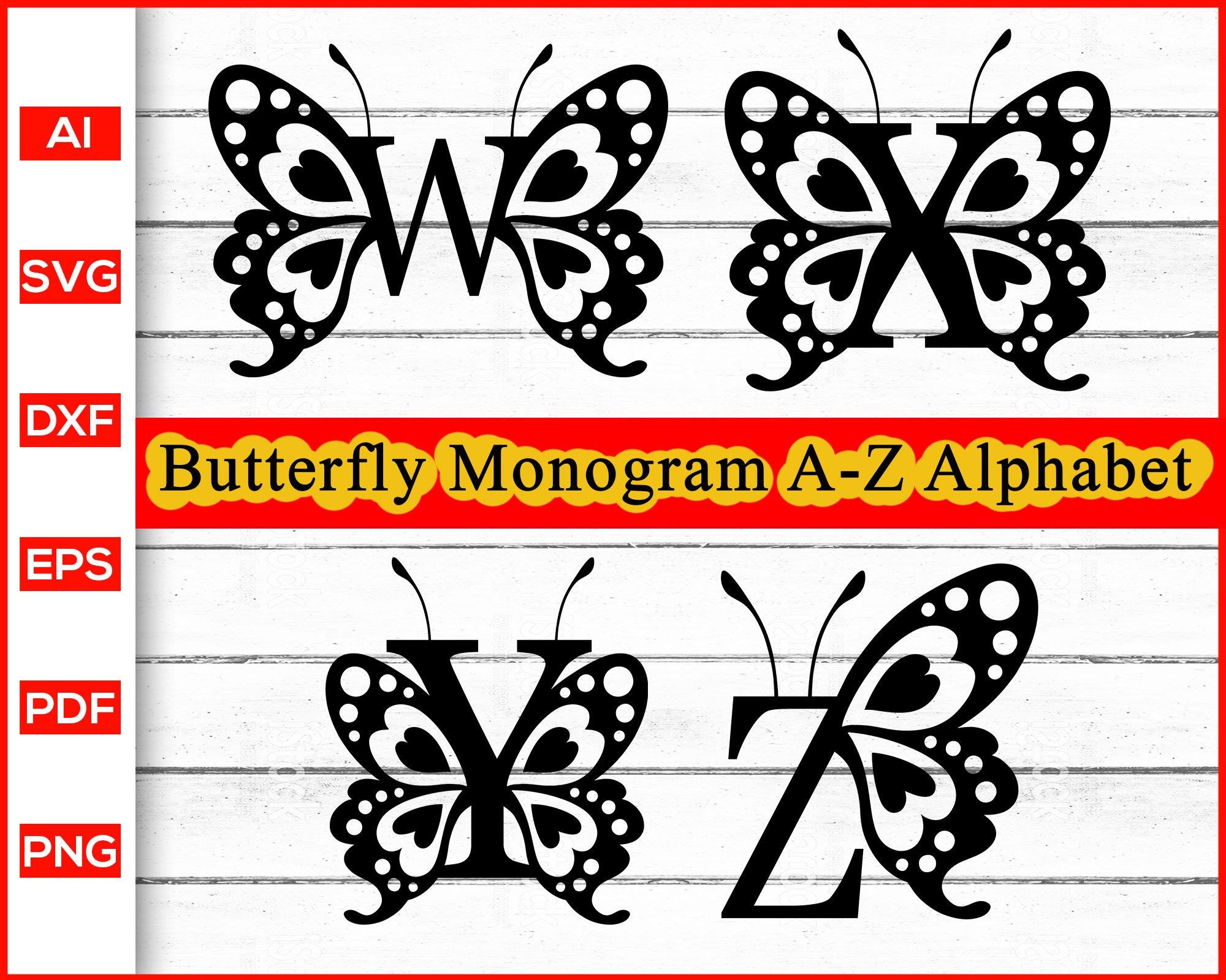 Free Free 227 Monogram Frame Butterfly Monogram Svg SVG PNG EPS DXF File