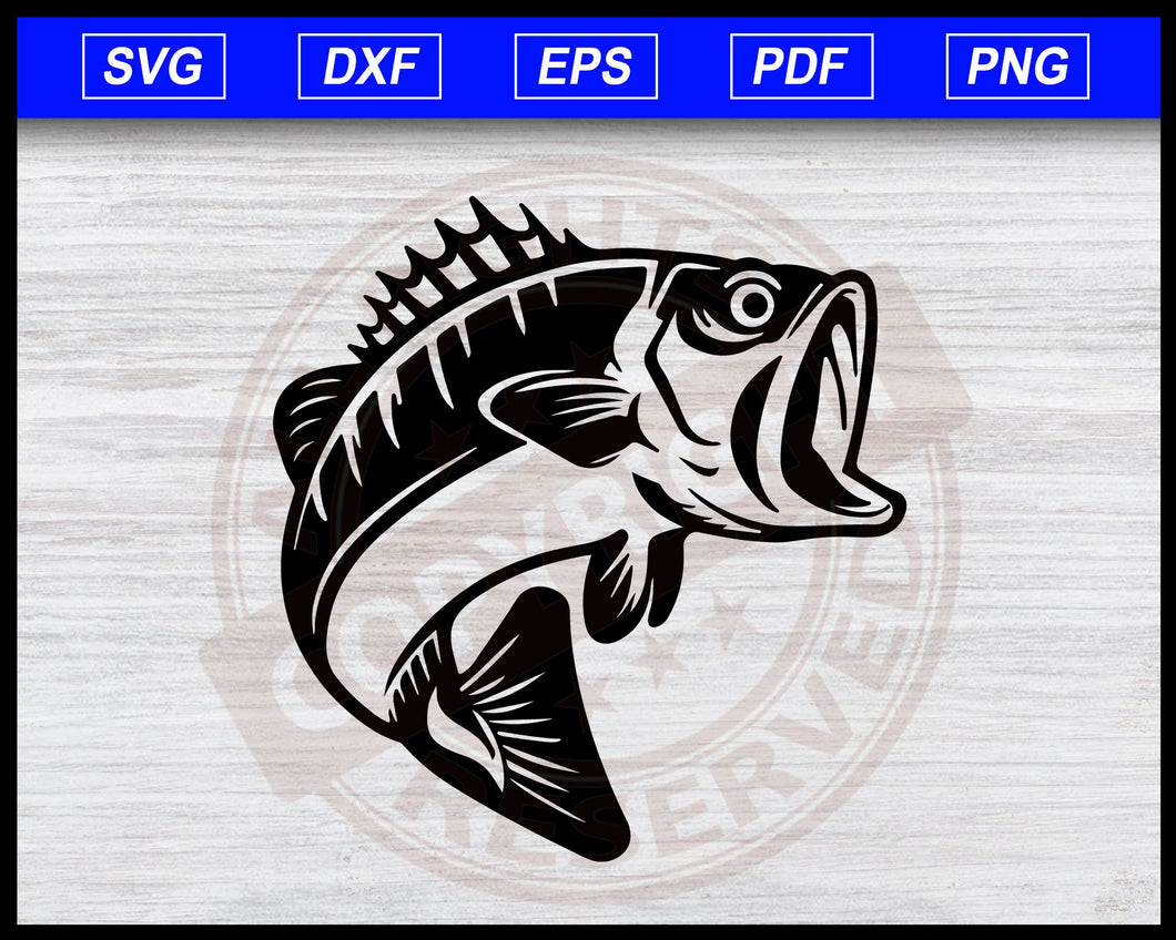Download Bass Fish Svg Sea Bass Svg Bass Fish Cut File For Cricut Fishing Cl Editable Svg File