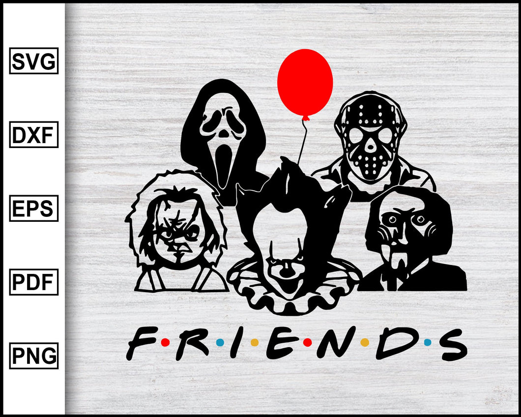 Download Friends Svg Horror Movies Ghostface Svg Jason Voorhees Slashers Ch Editable Svg File